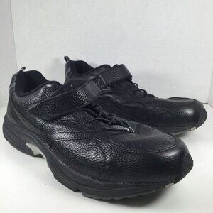 Dr. Comfort Winner Diabetic Sneakers Men Size 15XW Black Low Top Strap Leather